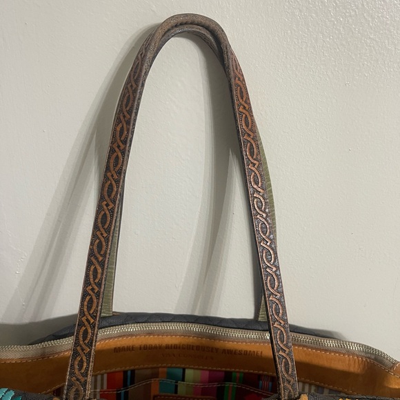 Consuela Black Tote with Colorful Embroidery - Picture 3 of 16